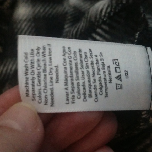 Time and Tru Faux Wrap Flannel Skirt Pull-up Plaid Warm Fringe Office 16-18 XL - Picture 14 of 15